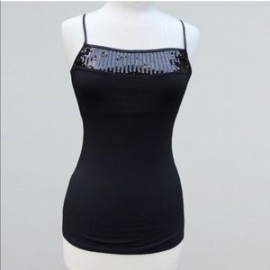 🦄 Host Pick 🦄 Black Sequin Trimmed Camisole